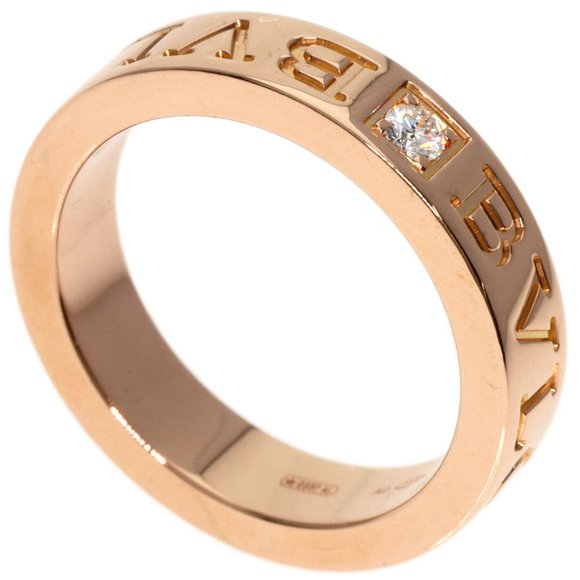 BVLGARI Double 1P Diamond Ring, 18K Yellow Gold, Women's - Picture 1 of 9